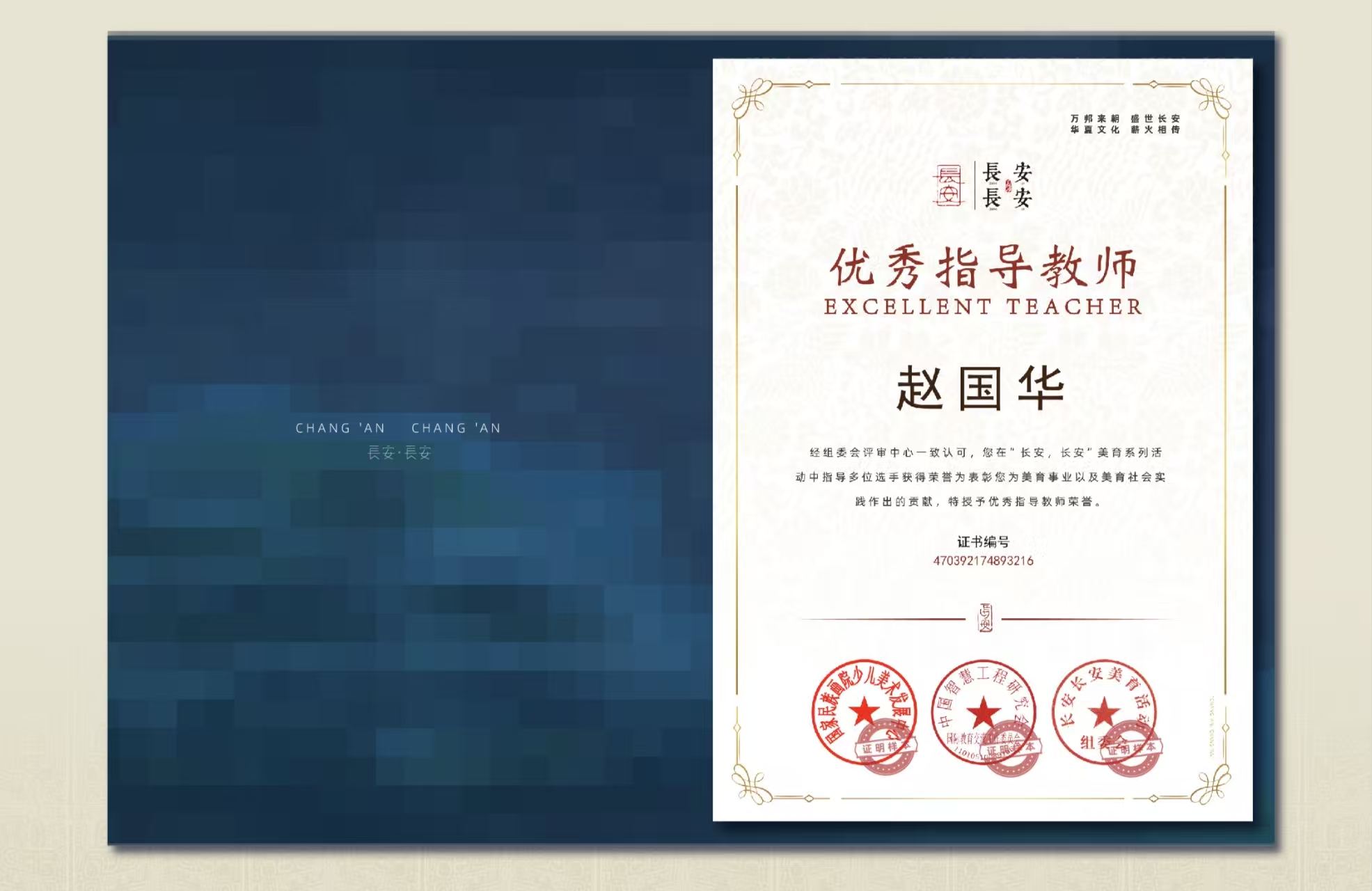 优秀指导教师荣誉展示图